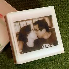 Melt and pour natural soap with photo embed paper.